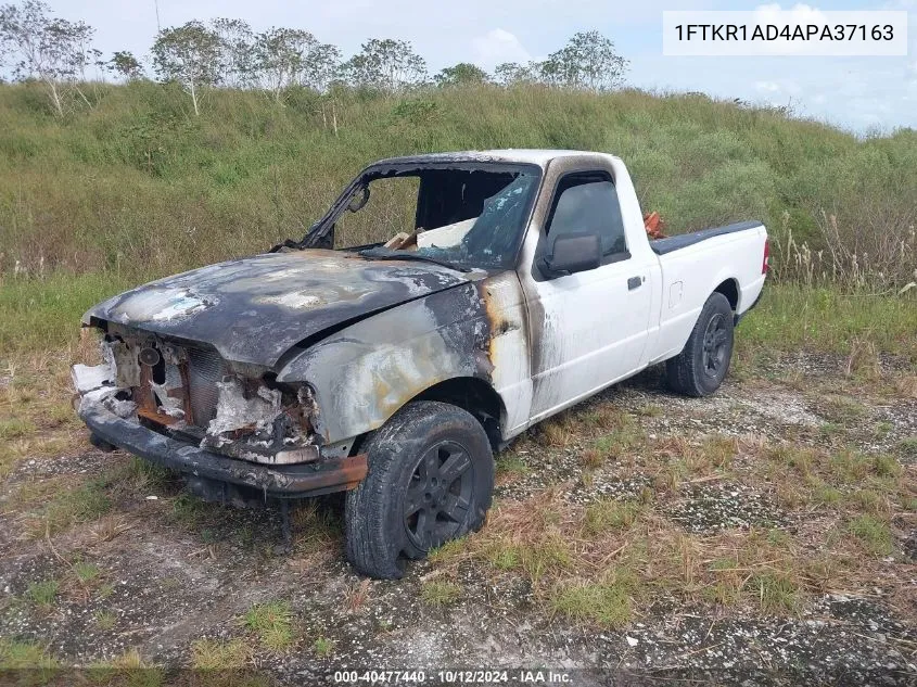 2010 Ford Ranger Xl/Xlt VIN: 1FTKR1AD4APA37163 Lot: 40477440