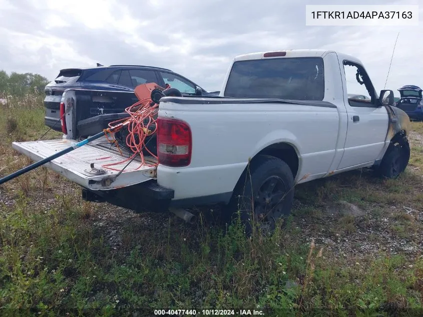 2010 Ford Ranger Xl/Xlt VIN: 1FTKR1AD4APA37163 Lot: 40477440