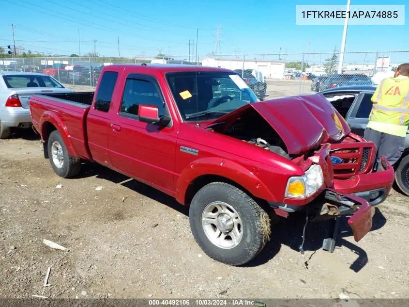 2010 Ford Ranger Sport/Xlt VIN: 1FTKR4EE1APA74885 Lot: 40492106