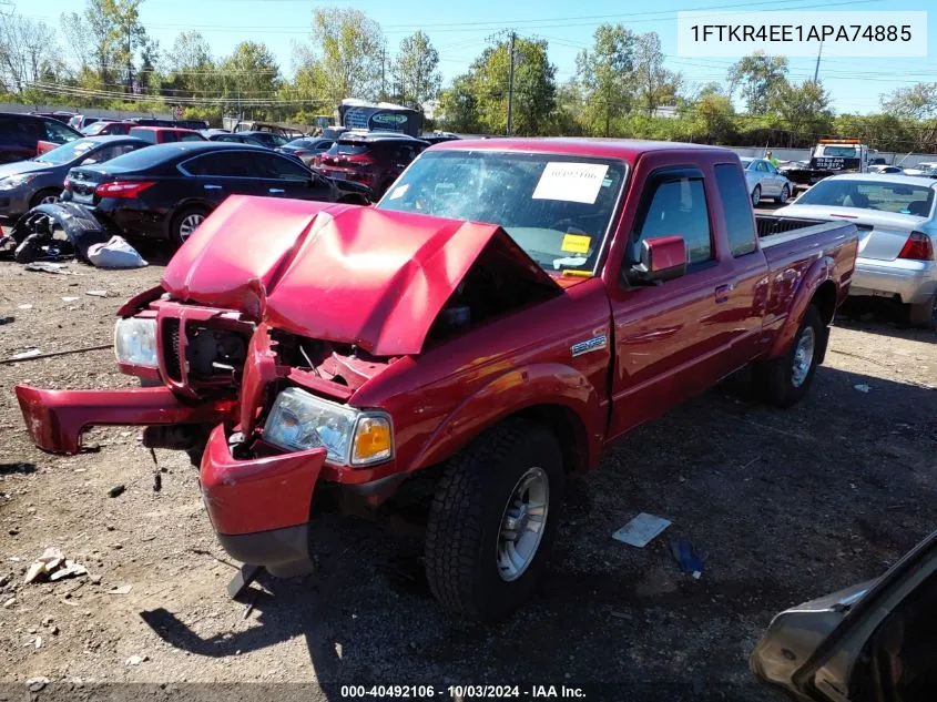 2010 Ford Ranger Sport/Xlt VIN: 1FTKR4EE1APA74885 Lot: 40492106