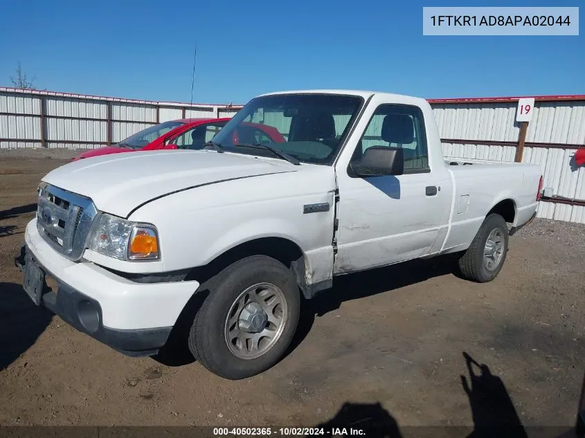 2010 Ford Ranger Xlt VIN: 1FTKR1AD8APA02044 Lot: 40502365