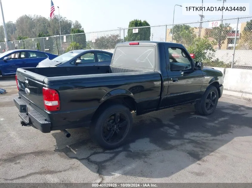 2010 Ford Ranger VIN: 1FTKR1AD1APA34480 Lot: 40525925