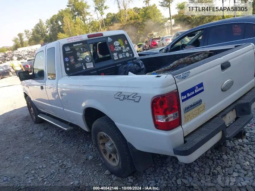 2010 Ford Ranger Super Cab VIN: 1FTLR4FE5APA58305 Lot: 40542146