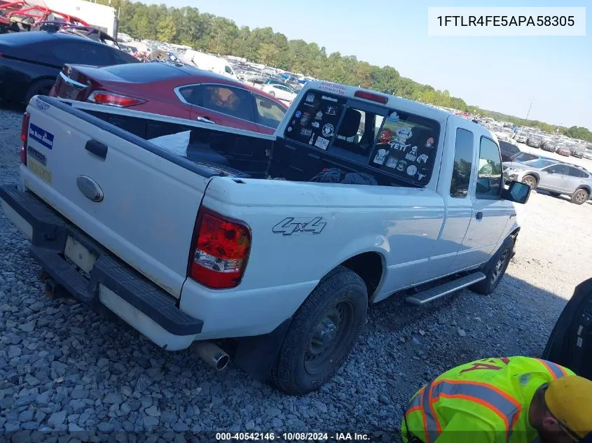 2010 Ford Ranger Super Cab VIN: 1FTLR4FE5APA58305 Lot: 40542146