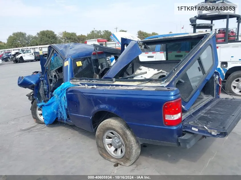 2010 Ford Ranger Xl/Xlt VIN: 1FTKR1AD5APA43053 Lot: 40605934