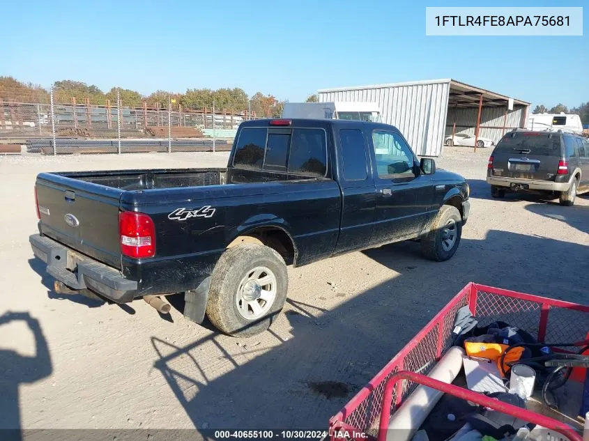 2010 Ford Ranger Sport/Xlt VIN: 1FTLR4FE8APA75681 Lot: 40655100