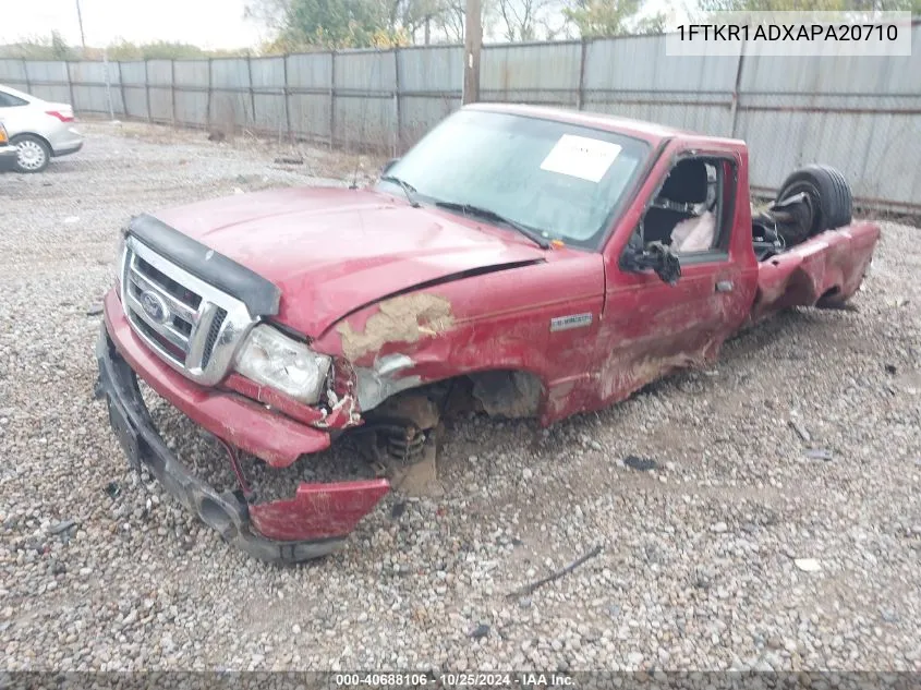 2010 Ford Ranger Xl/Xlt VIN: 1FTKR1ADXAPA20710 Lot: 40688106