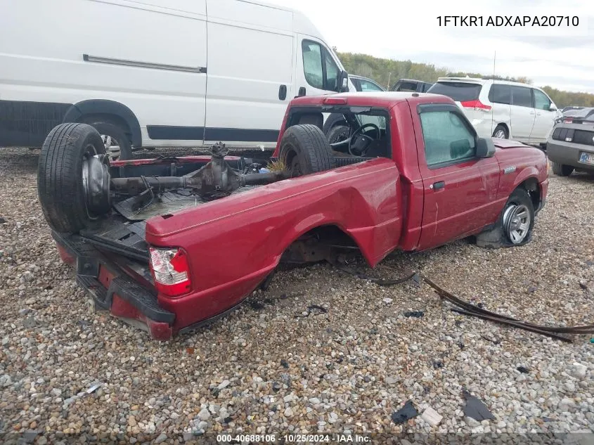 2010 Ford Ranger Xl/Xlt VIN: 1FTKR1ADXAPA20710 Lot: 40688106