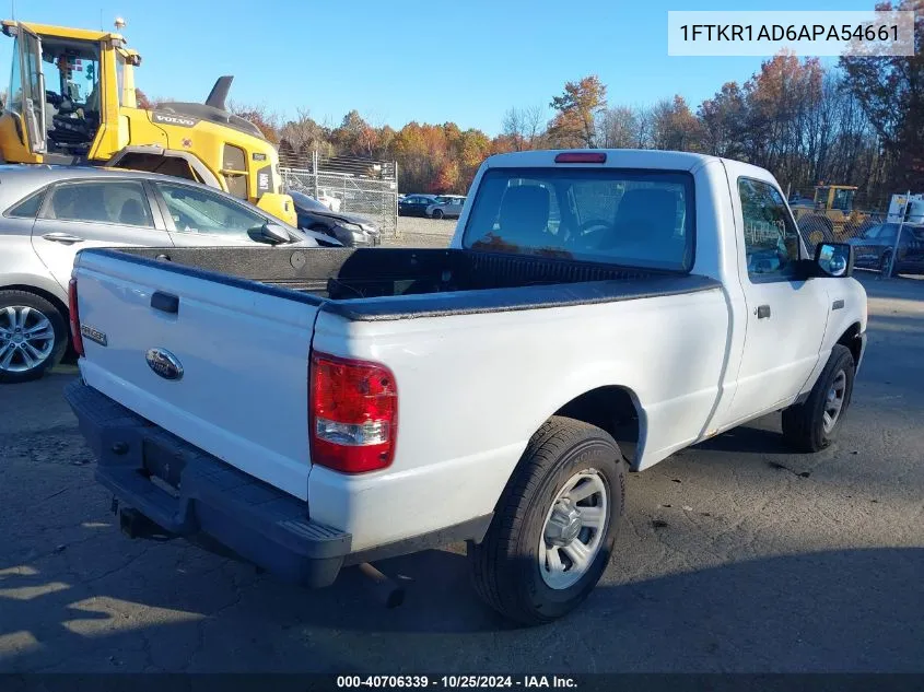 2010 Ford Ranger Xl/Xlt VIN: 1FTKR1AD6APA54661 Lot: 40706339