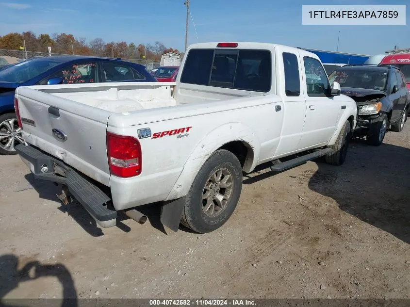 2010 Ford Ranger Xlt VIN: 1FTLR4FE3APA7859 Lot: 40742582