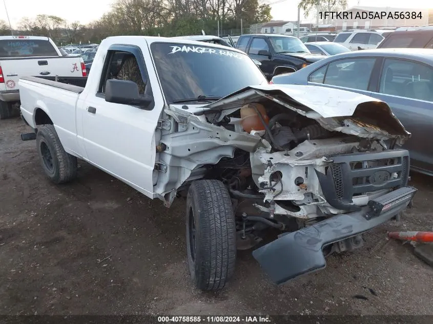 2010 Ford Ranger Xl/Xlt VIN: 1FTKR1AD5APA56384 Lot: 40758585