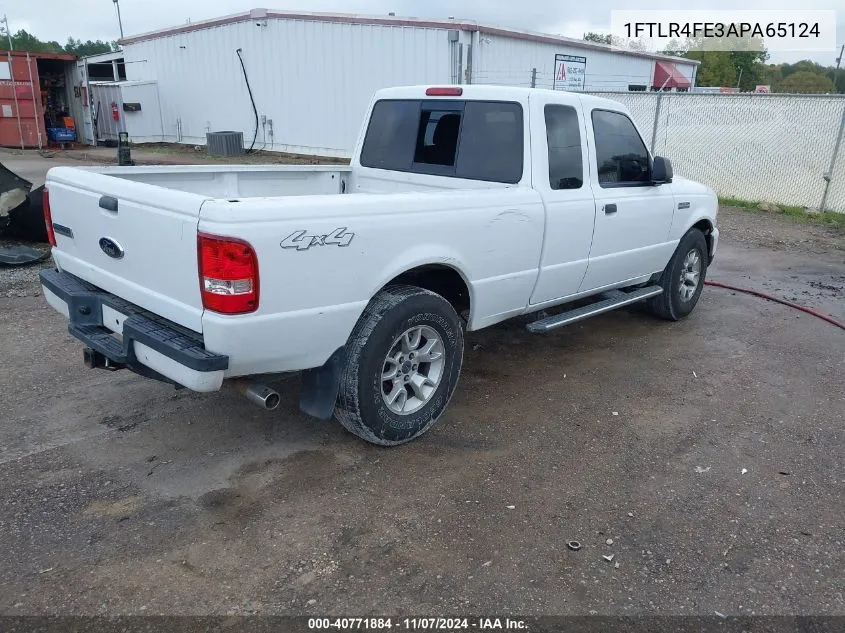 2010 Ford Ranger Sport/Xlt VIN: 1FTLR4FE3APA65124 Lot: 40771884