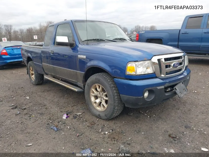 2010 Ford Ranger Sport/Xlt VIN: 1FTLR4FE0APA03373 Lot: 40781382