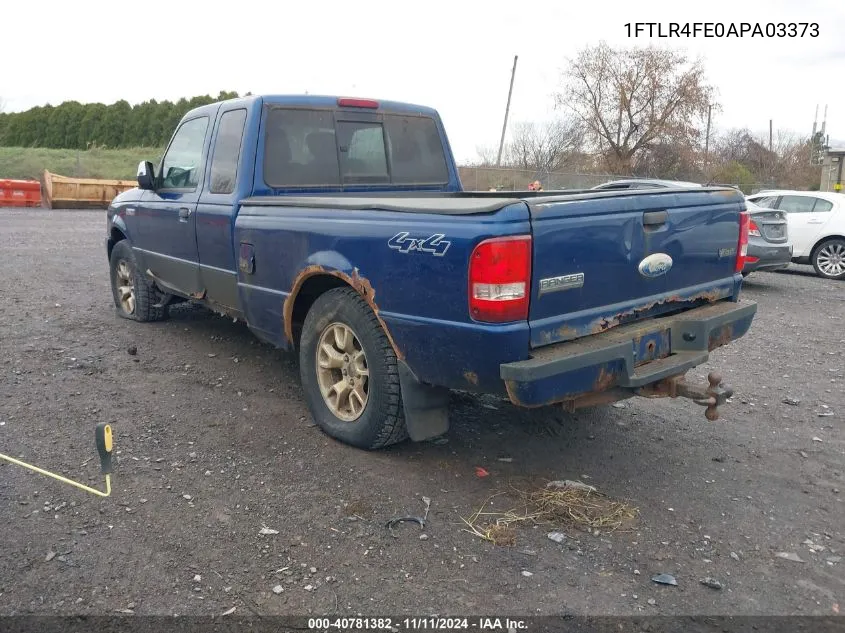 2010 Ford Ranger Sport/Xlt VIN: 1FTLR4FE0APA03373 Lot: 40781382