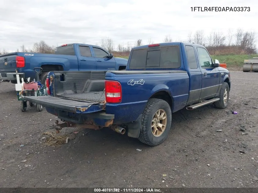 2010 Ford Ranger Sport/Xlt VIN: 1FTLR4FE0APA03373 Lot: 40781382