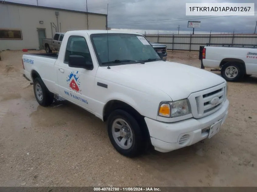 2010 Ford Ranger Xl/Xlt VIN: 1FTKR1AD1APA01267 Lot: 40782780