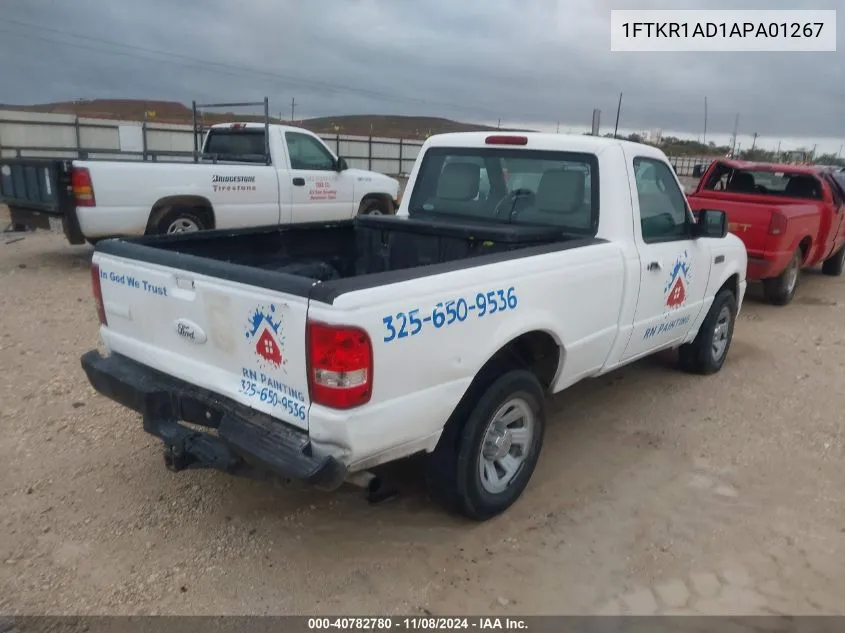 2010 Ford Ranger Xl/Xlt VIN: 1FTKR1AD1APA01267 Lot: 40782780