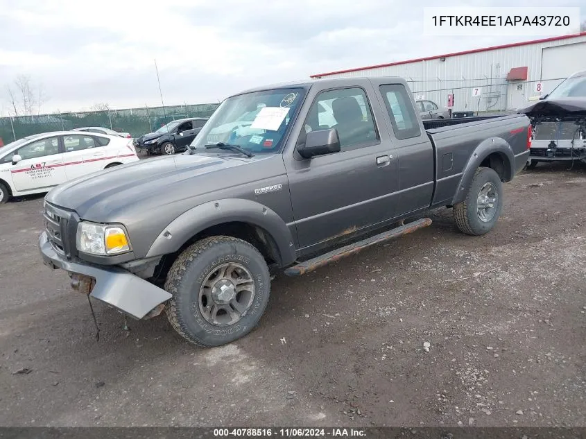 2010 Ford Ranger Sport/Xlt VIN: 1FTKR4EE1APA43720 Lot: 40788516