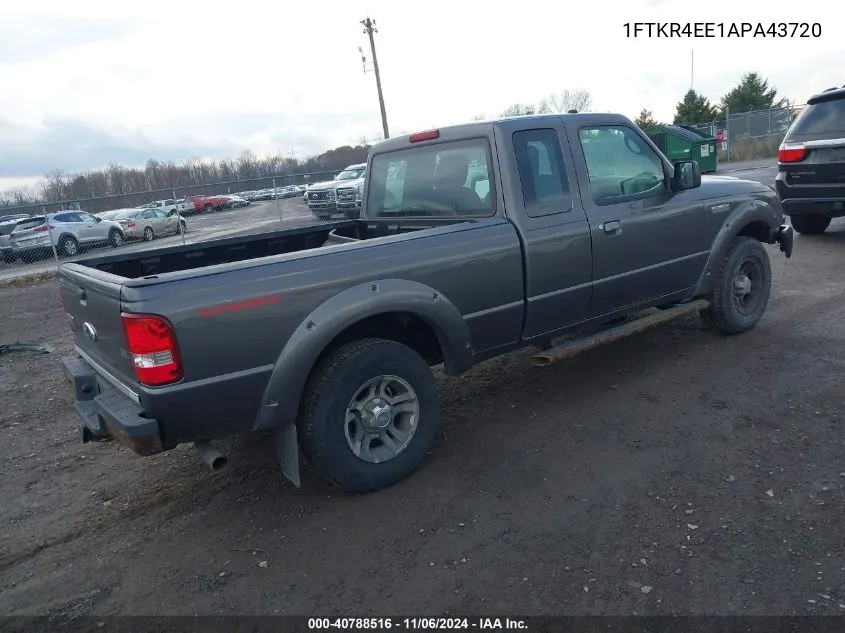 2010 Ford Ranger Sport/Xlt VIN: 1FTKR4EE1APA43720 Lot: 40788516