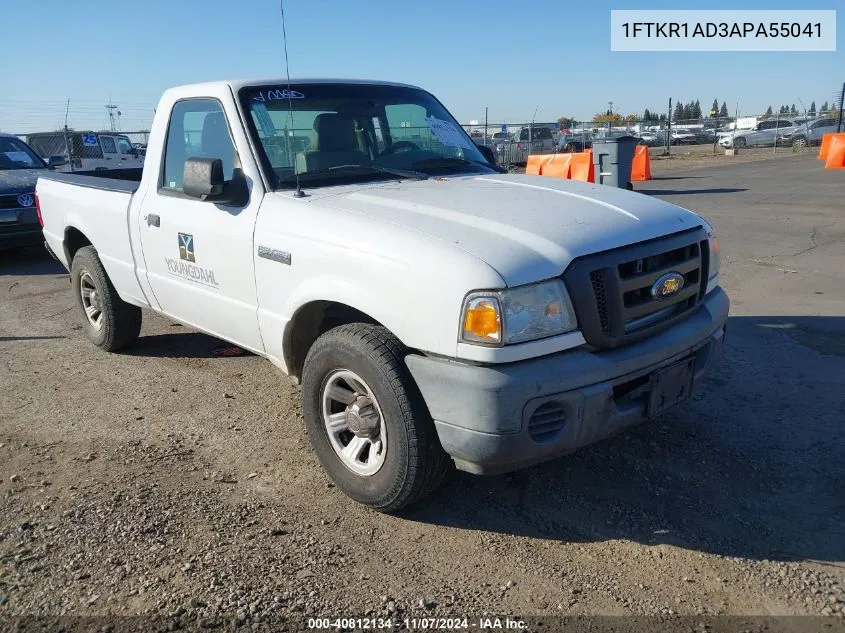 2010 Ford Ranger Xl/Xlt VIN: 1FTKR1AD3APA55041 Lot: 40812134