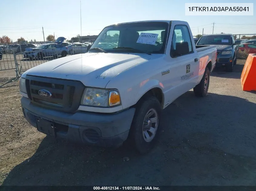 2010 Ford Ranger Xl/Xlt VIN: 1FTKR1AD3APA55041 Lot: 40812134