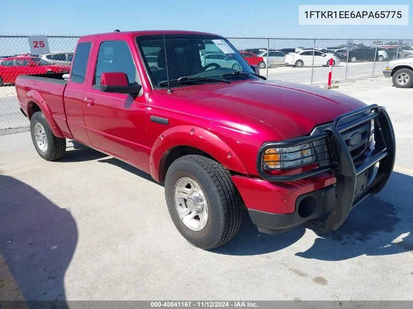 2010 Ford Ranger Sport/Xl/Xlt VIN: 1FTKR1EE6APA65775 Lot: 40841167