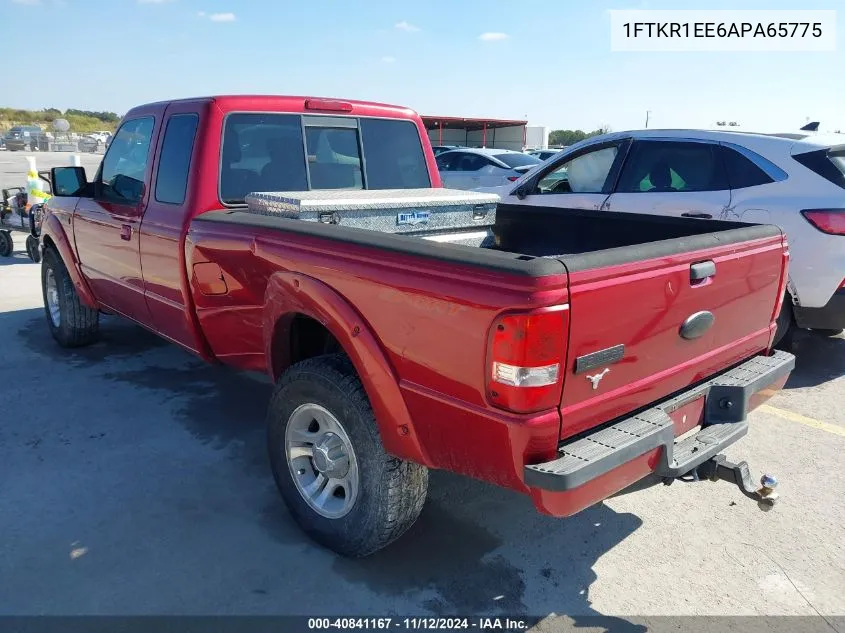 2010 Ford Ranger Sport/Xl/Xlt VIN: 1FTKR1EE6APA65775 Lot: 40841167