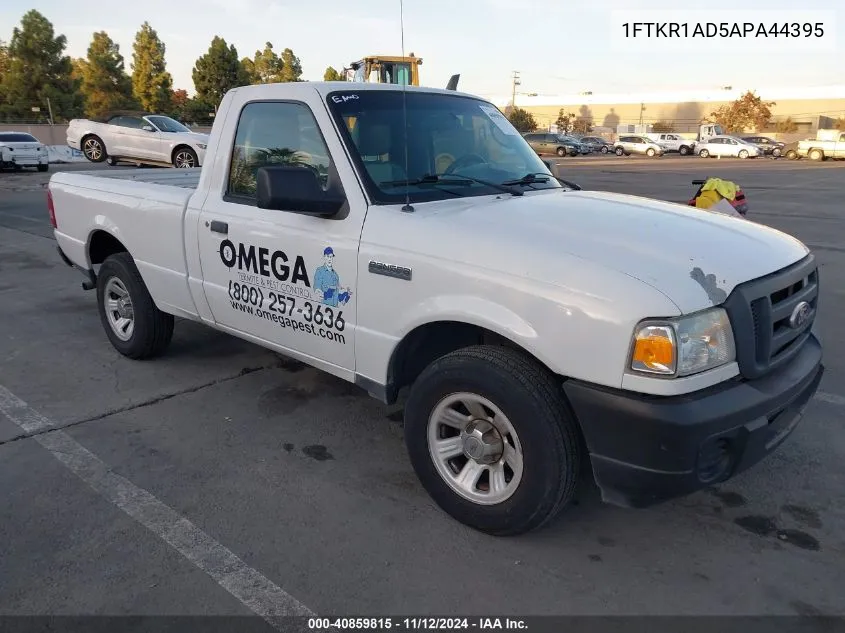 2010 Ford Ranger Xl/Xlt VIN: 1FTKR1AD5APA44395 Lot: 40859815