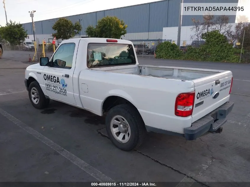 2010 Ford Ranger Xl/Xlt VIN: 1FTKR1AD5APA44395 Lot: 40859815