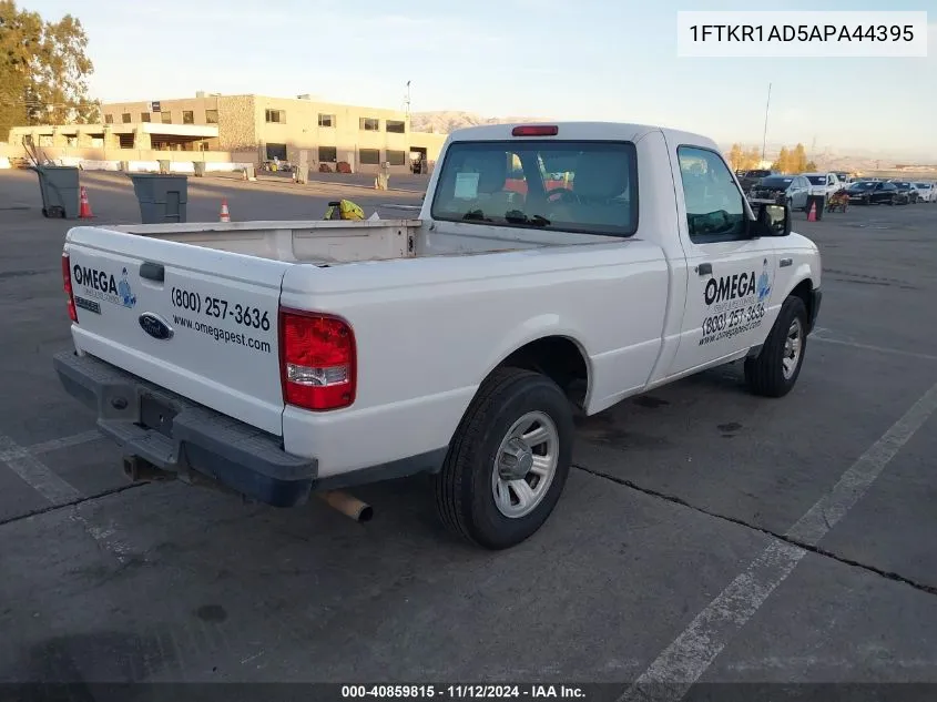 2010 Ford Ranger Xl/Xlt VIN: 1FTKR1AD5APA44395 Lot: 40859815