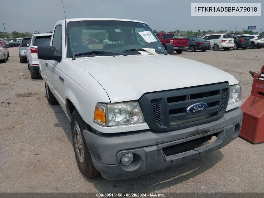 2011 Ford Ranger Xl VIN: 1FTKR1AD5BPA79018 Lot: 39513158