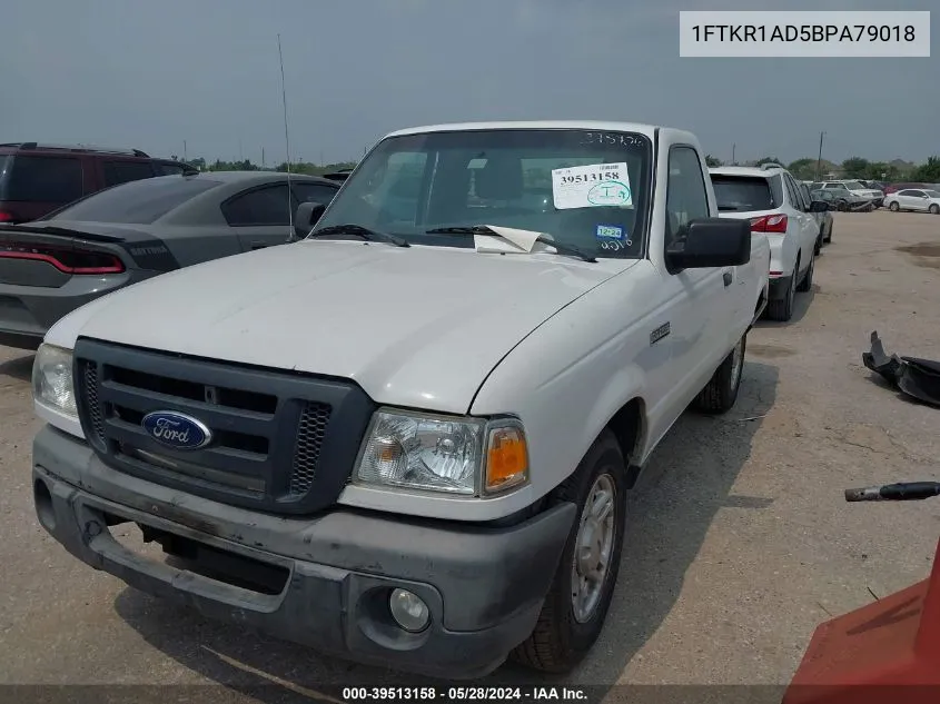 2011 Ford Ranger Xl VIN: 1FTKR1AD5BPA79018 Lot: 39513158