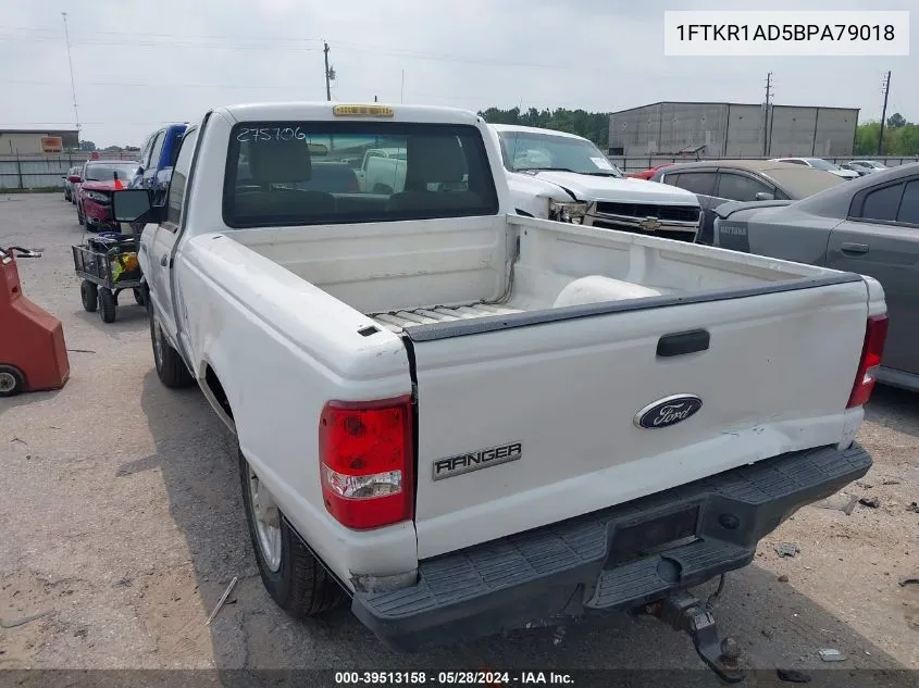 1FTKR1AD5BPA79018 2011 Ford Ranger Xl