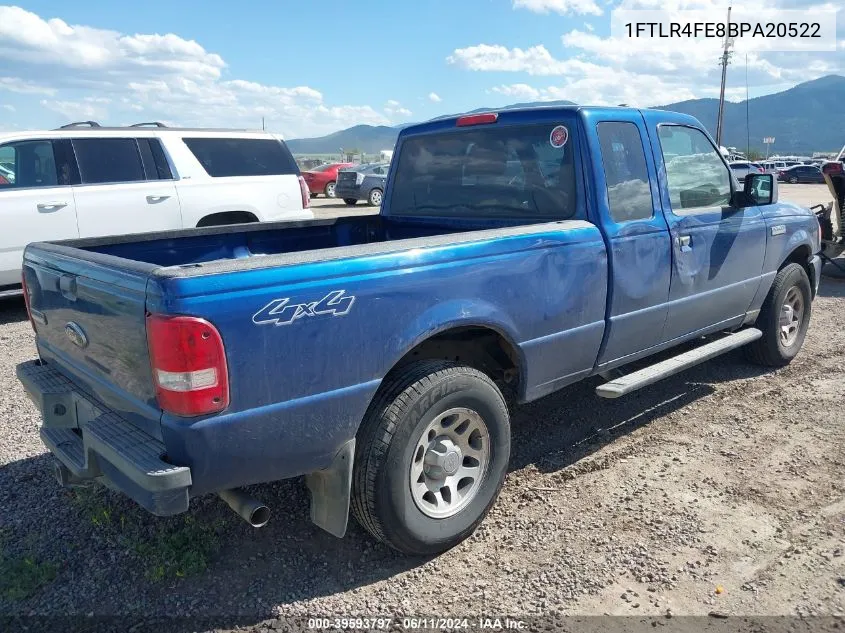 2011 Ford Ranger Xlt VIN: 1FTLR4FE8BPA20522 Lot: 39593797