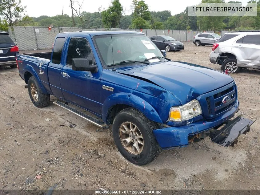 2011 Ford Ranger Sport VIN: 1FTLR4FE5BPA15505 Lot: 39836661