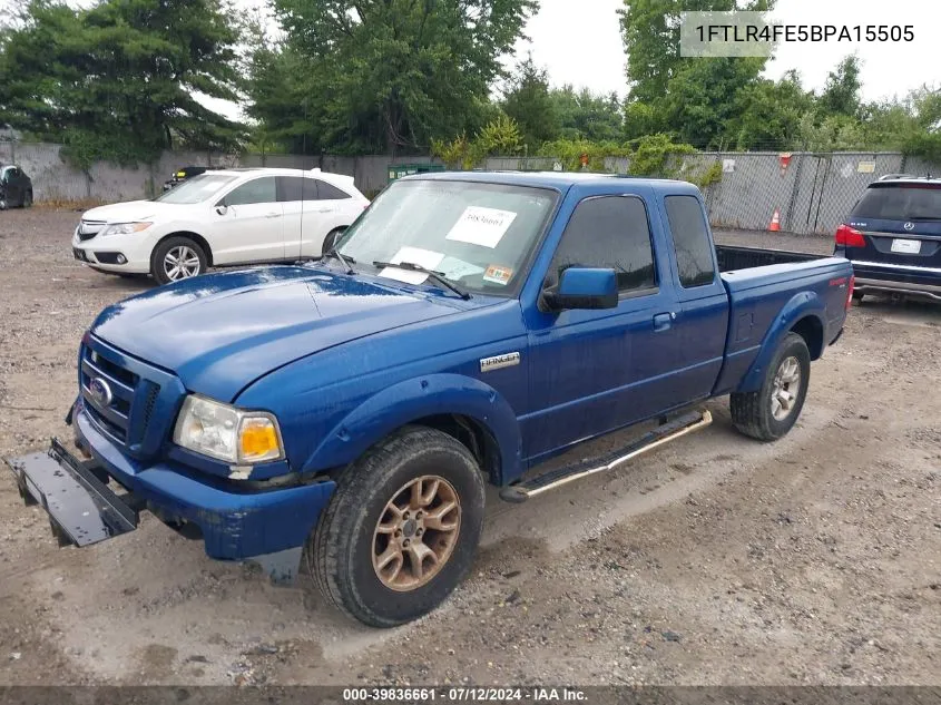 2011 Ford Ranger Sport VIN: 1FTLR4FE5BPA15505 Lot: 39836661