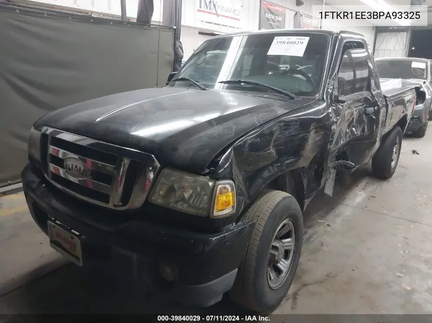 2011 Ford Ranger Xlt VIN: 1FTKR1EE3BPA93325 Lot: 39840029