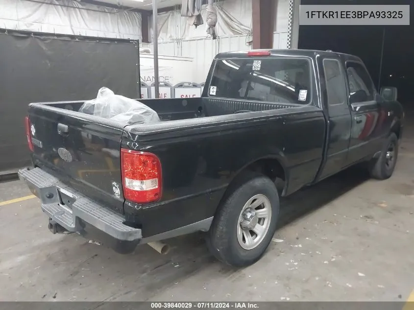 2011 Ford Ranger Xlt VIN: 1FTKR1EE3BPA93325 Lot: 39840029