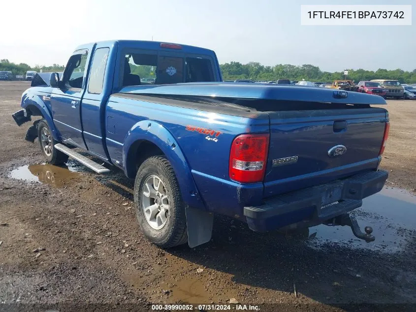 2011 Ford Ranger Sport VIN: 1FTLR4FE1BPA73742 Lot: 39990052