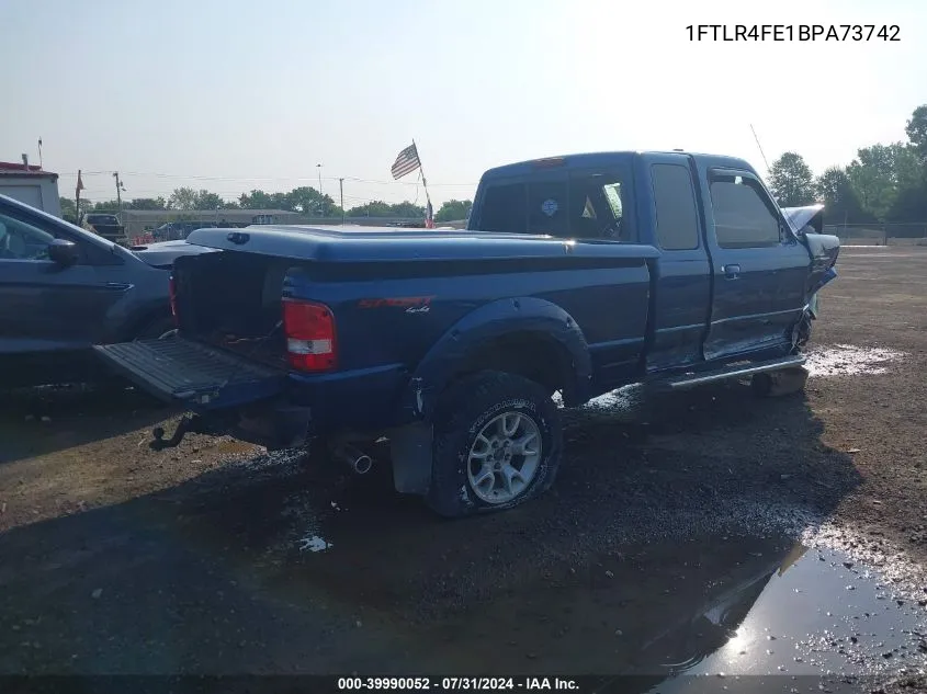 2011 Ford Ranger Sport VIN: 1FTLR4FE1BPA73742 Lot: 39990052