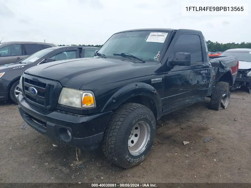 2011 Ford Ranger Sport VIN: 1FTLR4FE9BPB13565 Lot: 40030081