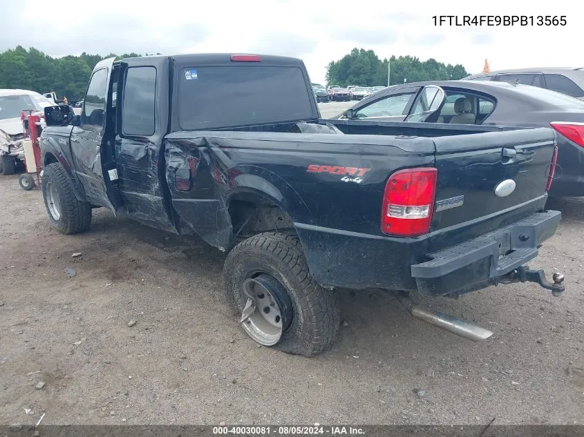 2011 Ford Ranger Sport VIN: 1FTLR4FE9BPB13565 Lot: 40030081