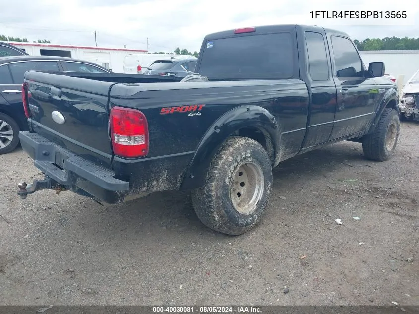 2011 Ford Ranger Sport VIN: 1FTLR4FE9BPB13565 Lot: 40030081