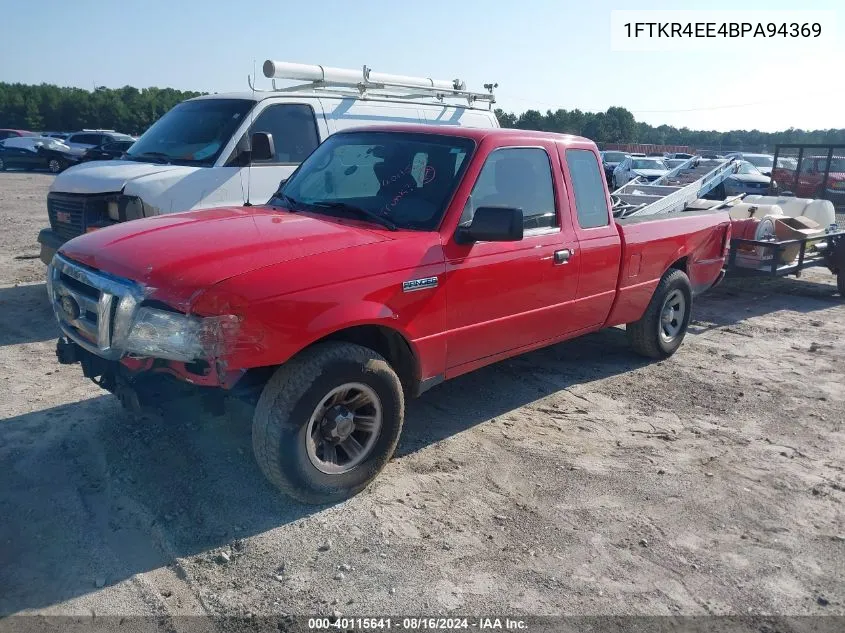 2011 Ford Ranger Xlt VIN: 1FTKR4EE4BPA94369 Lot: 40115641