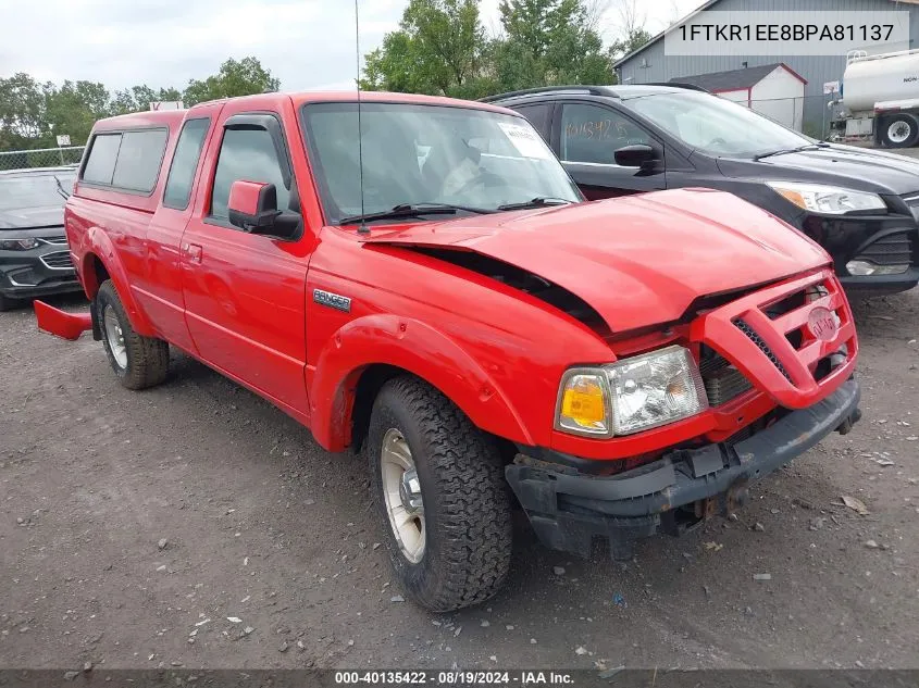 2011 Ford Ranger Sport VIN: 1FTKR1EE8BPA81137 Lot: 40135422