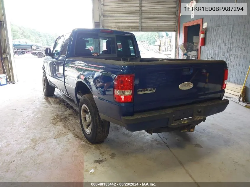 2011 Ford Ranger Super Cab VIN: 1FTKR1ED0BPA87294 Lot: 40153442