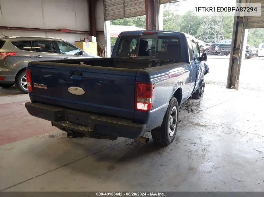 2011 Ford Ranger Super Cab VIN: 1FTKR1ED0BPA87294 Lot: 40153442