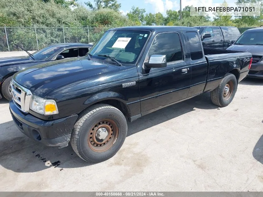 2011 Ford Ranger Xlt VIN: 1FTLR4FE8BPA71051 Lot: 40158668