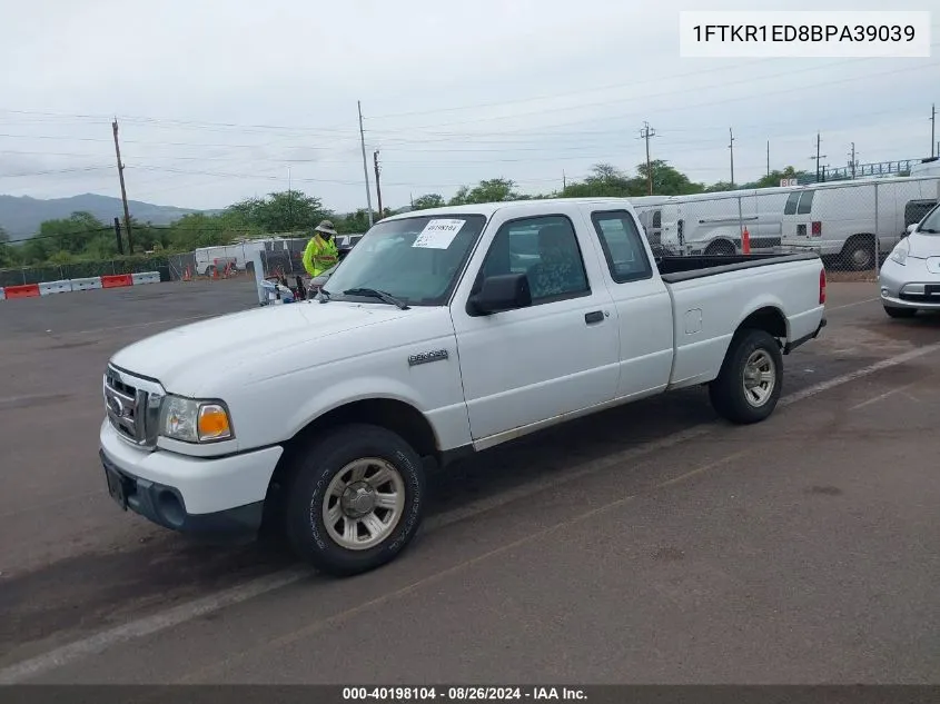 2011 Ford Ranger Xlt VIN: 1FTKR1ED8BPA39039 Lot: 40198104