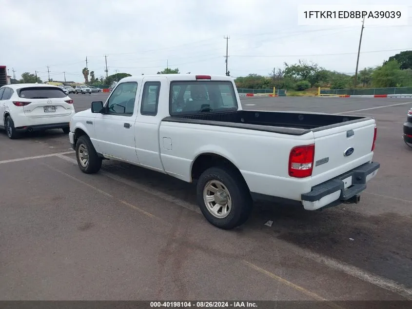 2011 Ford Ranger Xlt VIN: 1FTKR1ED8BPA39039 Lot: 40198104